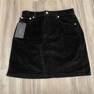 Rag & Bone Hayden Corduroy Black Skirt